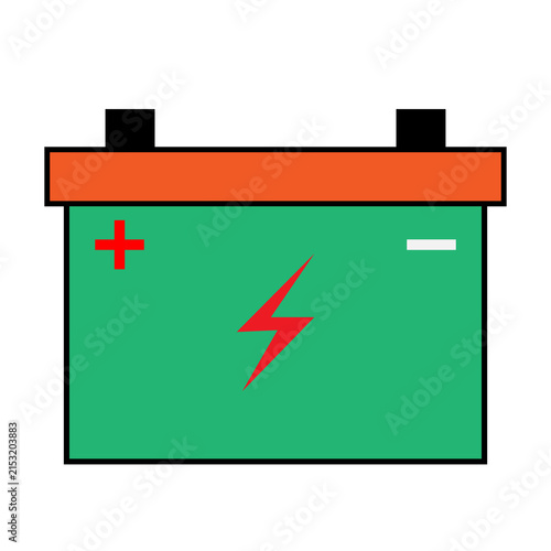 Rechargeable Battery and Energy Storage Icon 