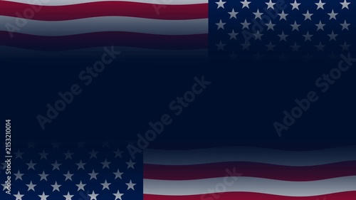 Patriot Day American Flag Background Loop for Memorial Day and Veterans Day.