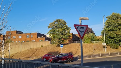 August 7th, 2026. Streets View of Luton City of England United Kingdom During Mostly Sunny Day. Wide Angle Handheld Camera Footage Was Captured During Day Walk
