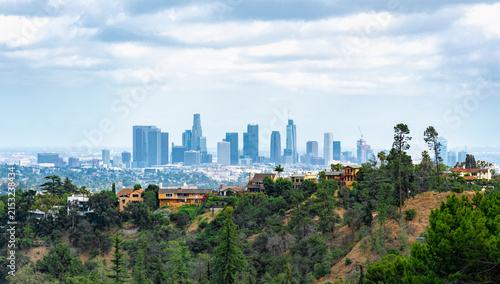 Quadro su tela City panorama of Los Angeles from Griffith Park