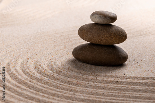 Fotografía Zen garden tranquility with stones.