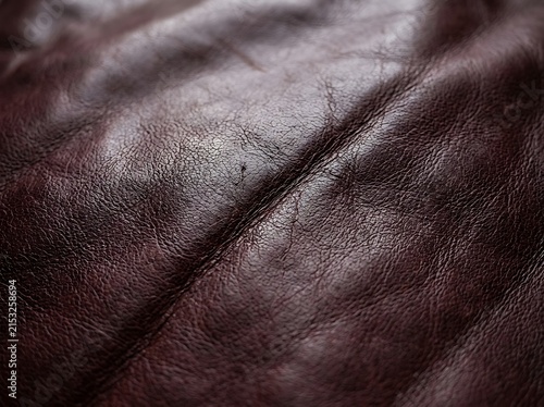Dark burgundy leather texture with subtle folds and light reflection burgundy material background