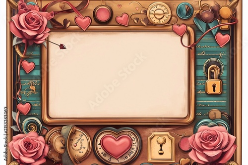 Unique vintage radio frame for Valentine's Day, Mother's Day, and International Women's Day decoration