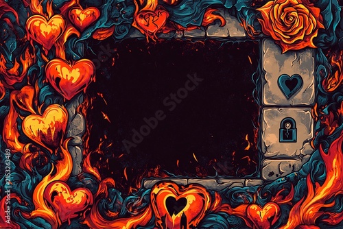 Unique volcanic passion frame for heartfelt celebrations on Valentine's Day, Mother's Day, and International Women's Day
