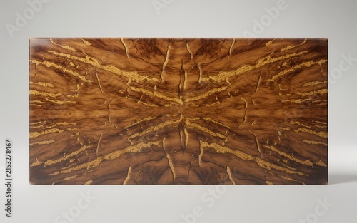 Striking wood grain pattern with golden veins photorealistic texture vector