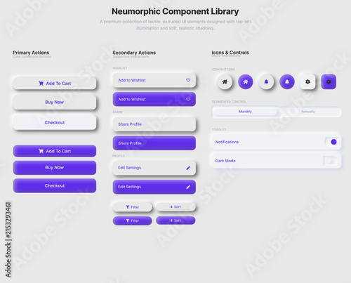 Neuromorphic Button Component Set