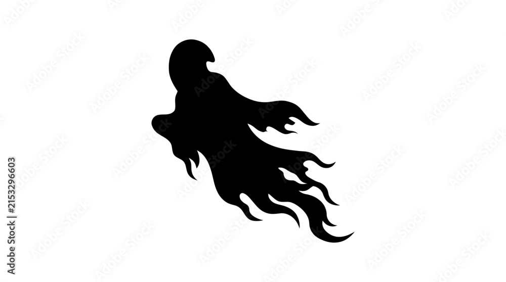 Obraz premium Helloween Black Crow Silhouette Vector, Flying Bird Graphic, Dark Corvid Outline, Halloween and Gothic Design Element vector