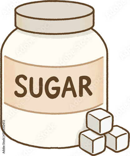 Cuadro en lienzo Sugar Jar Vector Illustration