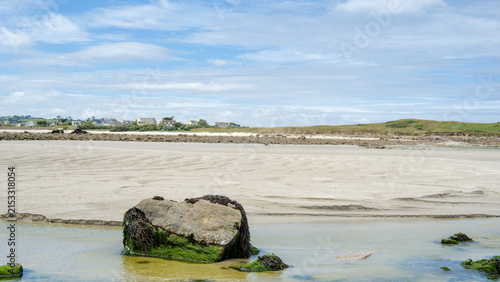 Beautiful coastline in Brittany, France at the beach of Guisseny