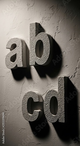 Stone Letters Cast Shadows