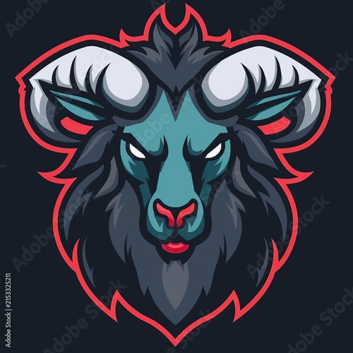 Fierce Angry Bull Esport Gaming Logo Design with Powerful Mascot Character for Competitive Players