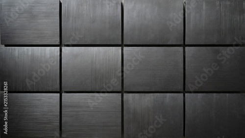 Dark Textured Grid Pattern Background Abstract Design.