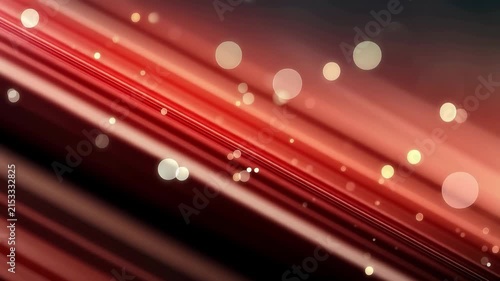 Abstract red glowing lines and bokeh particles, perfect for dynamic corporate presentation backgrounds.