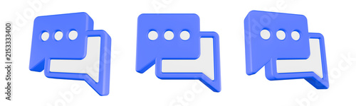 Konstfotografi chat talk icon 3D rendering