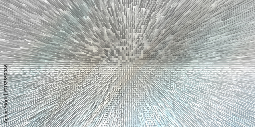 Fototapeta premium Abstract background with a white and silver radial spike pattern