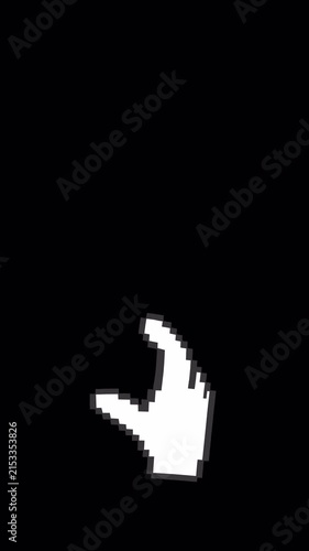 Pixel Pinch Zoom Out Animation with Alpha Channel - 4K Portrait Vertical