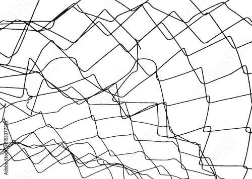 The texture of the metal mesh on a white background. Torn steel, metal mesh with holes