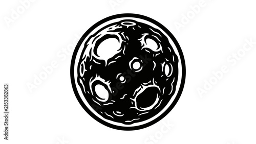 Full Moon Stylized Vector Illustration