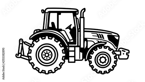 Agricultural Tractor Vector Illustration