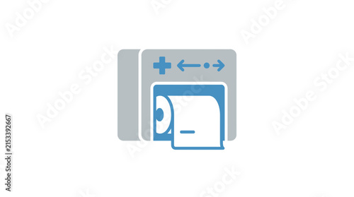 Printer Icon Isolated on Transparent Background, Cut Out, Vector Art