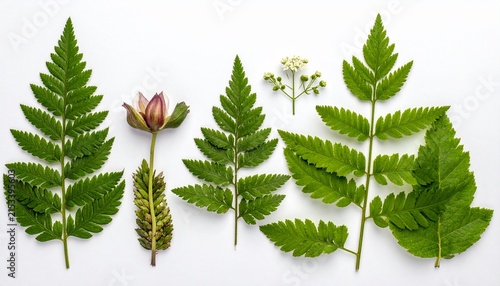 Variety of green leafy plants and ferns.