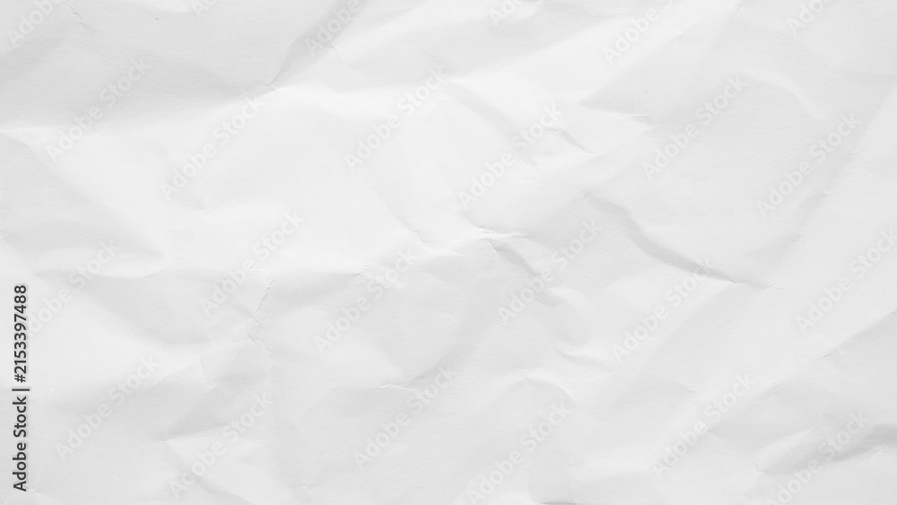 Fototapeta premium White wrinkled crumpled paper sheet texture background