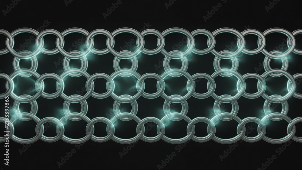 Obraz premium Minimalist Three Interlocking Rings