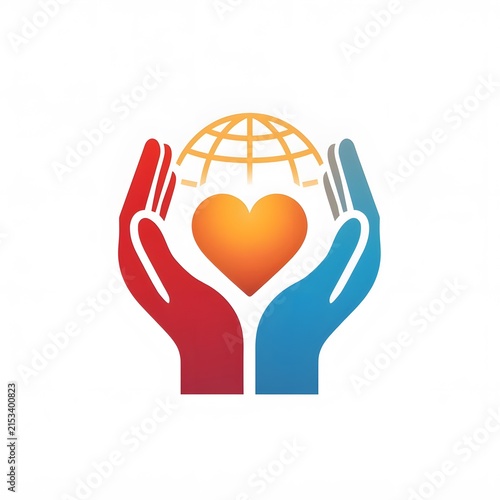 World Humanitarian Day Helping Hands Heart Icon