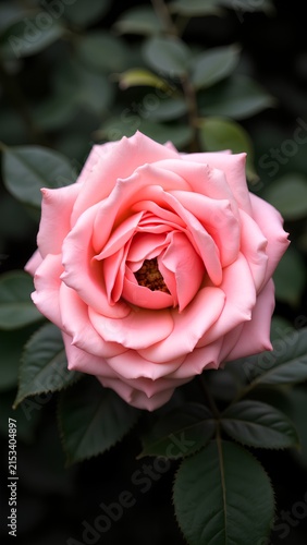 single pink rose