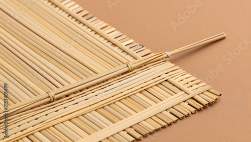Woven reed mat pattern texture background