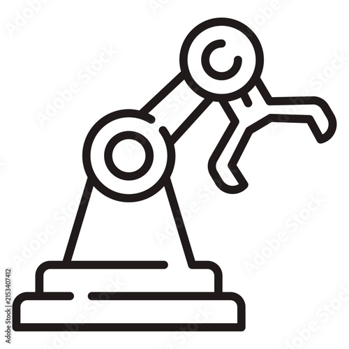 Robotic Arm Line Icon