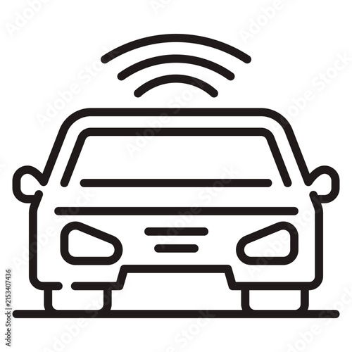 Smart Car Line Icon