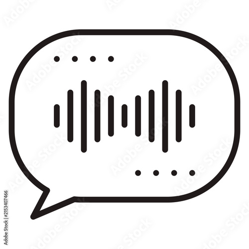 Voice Recognition Line Icon