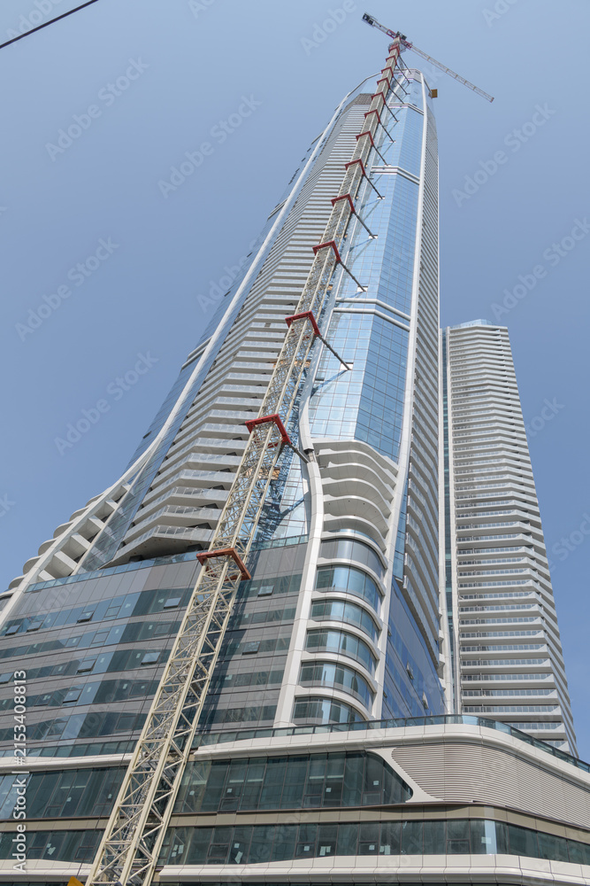 Fototapeta premium SkyTower at Pinnacle One Yonge, 1 Yonge Street, Toronto; Hariri Pontarini Architects; 2026; contemporary; commissioned by Pinnacle International
