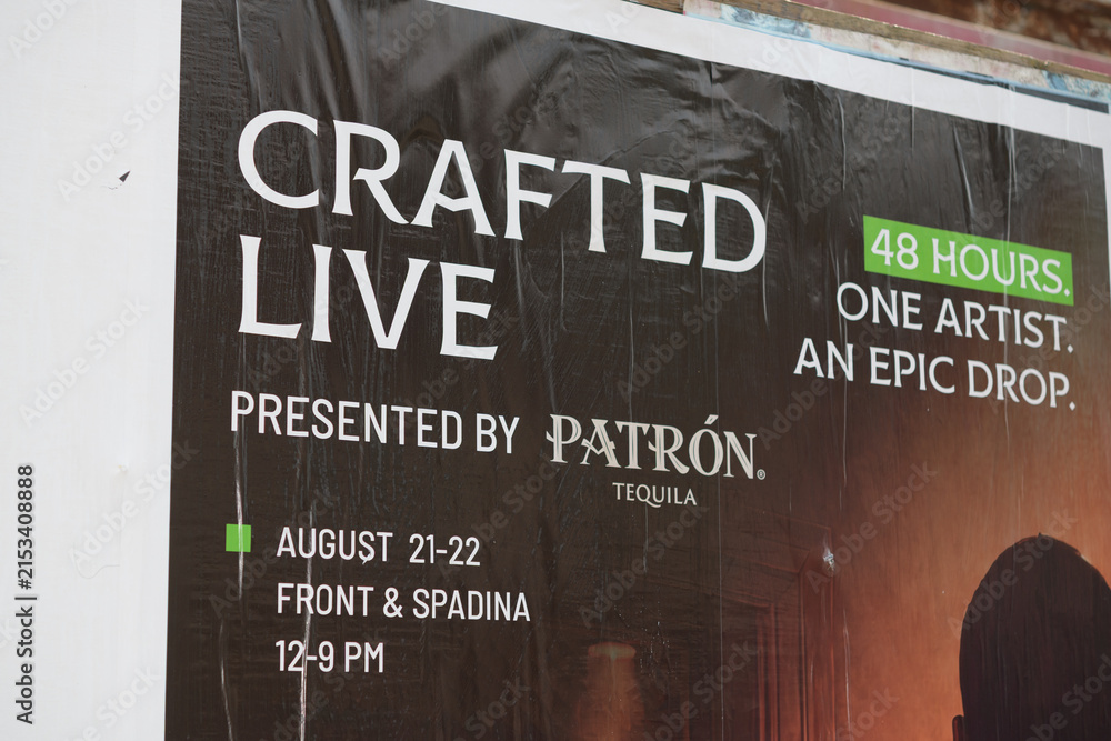 Fototapeta premium wheatpaste poster in Toronto (Crafted Live presented by Patrón)