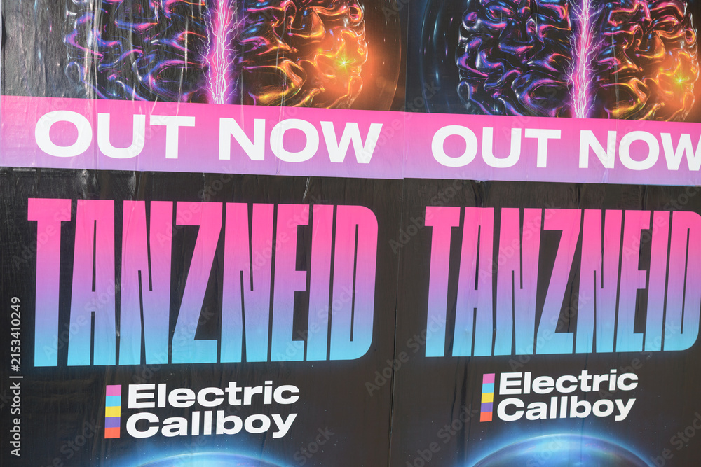 Fototapeta premium music promotion poster for Electric Callboy (for a new release called tanzeid) in Toronto