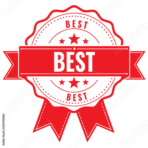 Red best stamp sign with grunge texture
