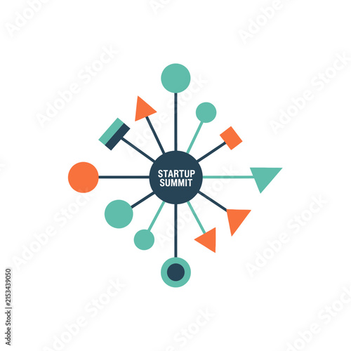 Modern Abstract Geometric Design for Business Startup Summit Networking Event