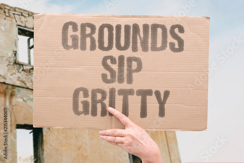 Fotografía "Grounds Sip Gritty" Coffee grounds sink to the bottom and make the last sip gritty