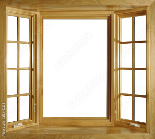 empty wooden window