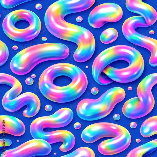 vibrant abstract art with colorful fluid shapes