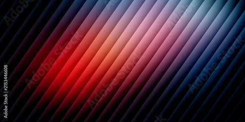 Diagonal stripes background with vibrant gradient from red to blue and shadow effect.