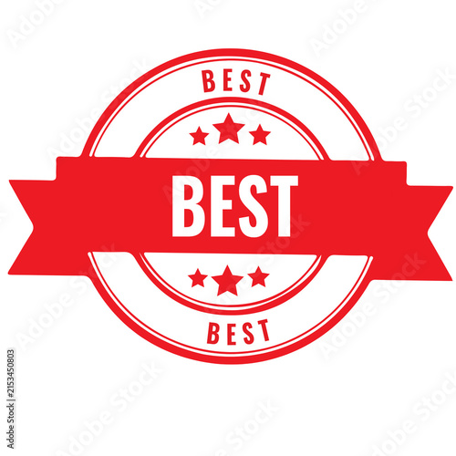 Red best stamp sign with grunge texture