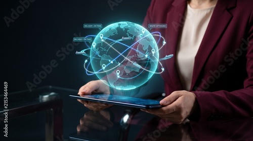 Принти на полотні ai driven global logistics management and digital supply chain intelligence