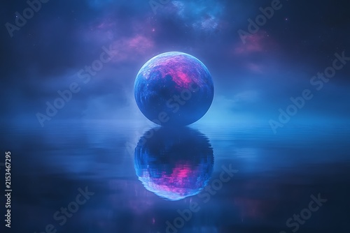 Planet Earth Floating in Deep Space Surrounded by Stars and Cosmic Darkness