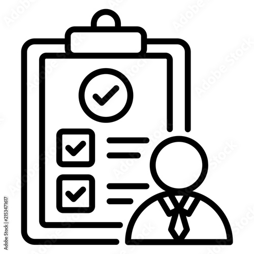 performance approval outline icon
