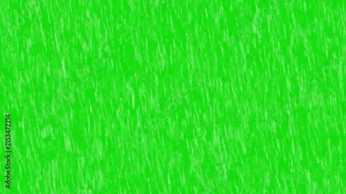 Heavy Rain Falling Effect on Green Screen Chroma Key Background