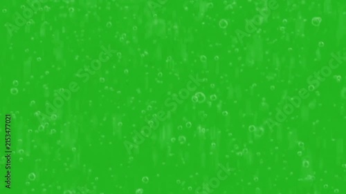 Water Bubbles Floating and Rain Drops Dripping on Glass Green Screen Overlay