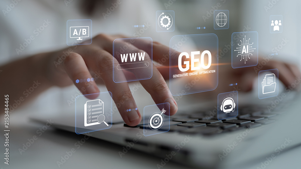 Obraz premium Person Typing on Laptop with Digital Interface Representing Technology, AI, Data, and Online Navigation Concepts for Stock Photography. Glyphic.