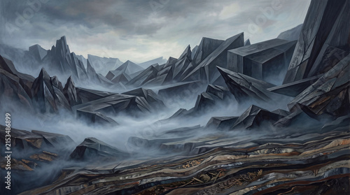 Surreal Jagged Landscape